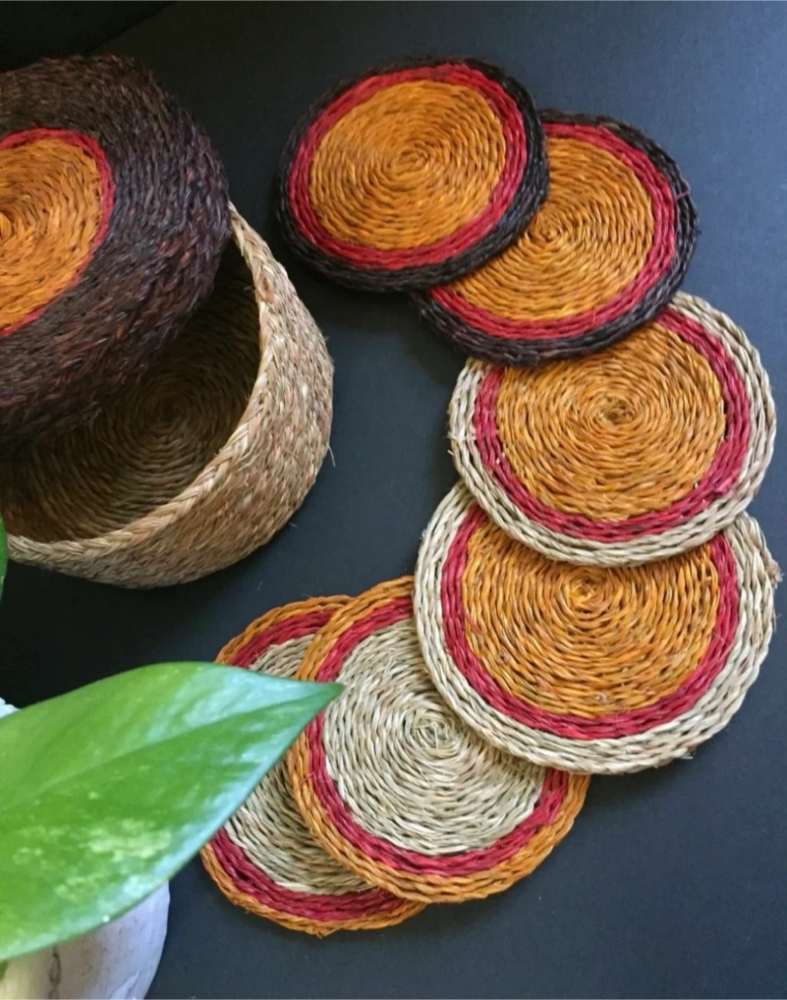 Woven Coasters-6 piece  gift set - photo 4