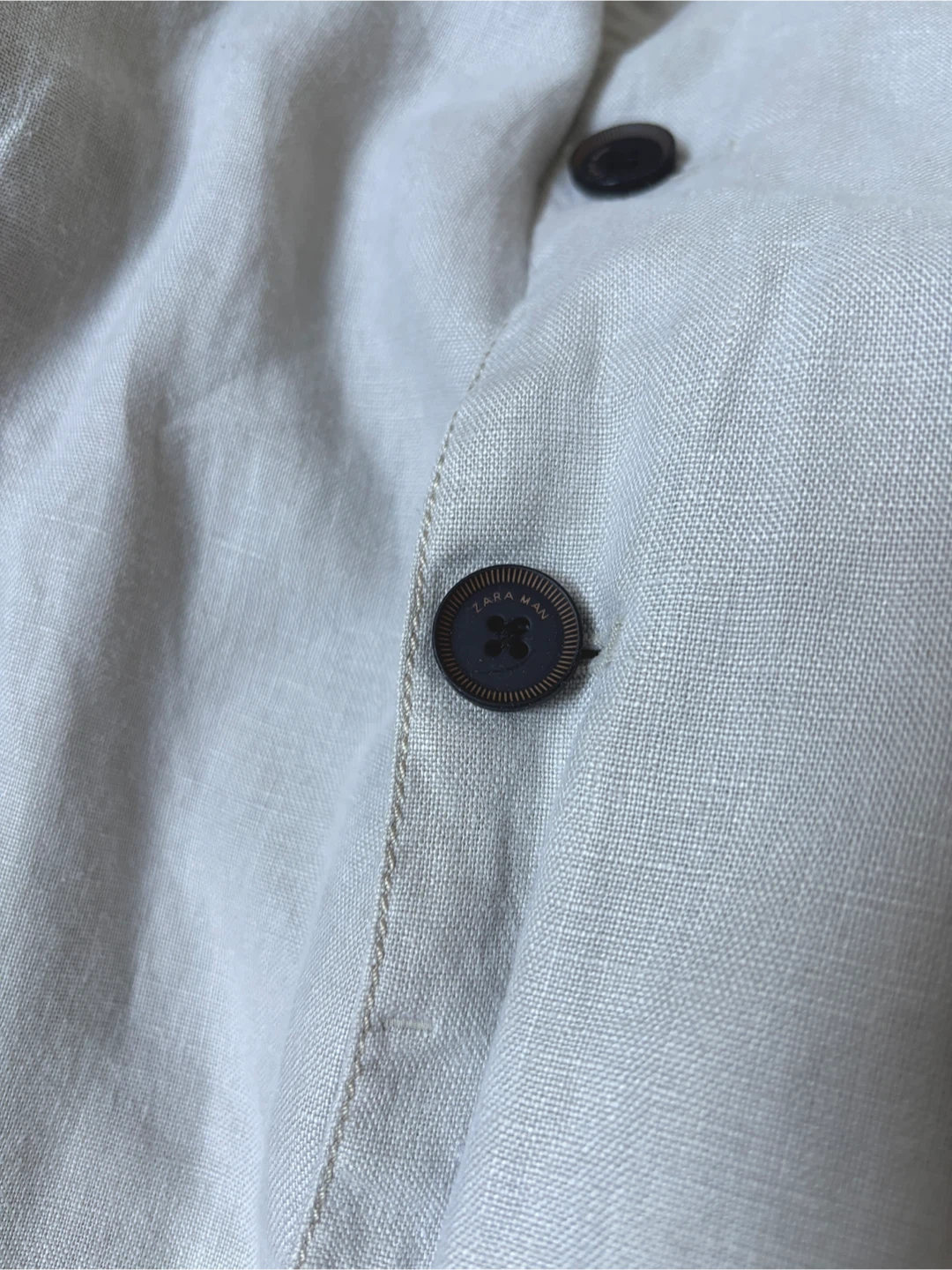 Zara Linen Mandarin Collar(?) Tailored Jacket Blazer - photo 3