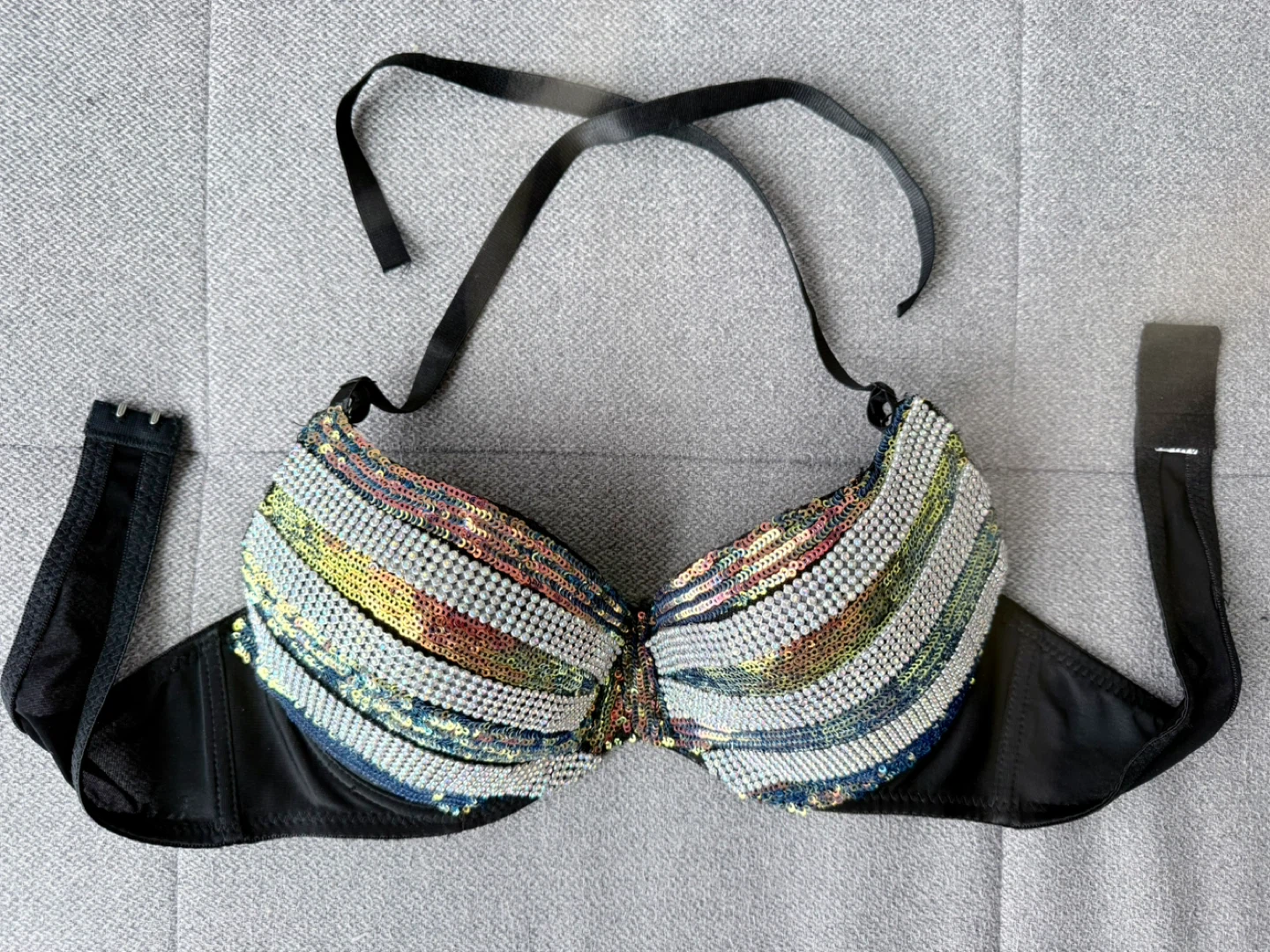 Womens Sparkly Belly Dance Top Bra , 36B