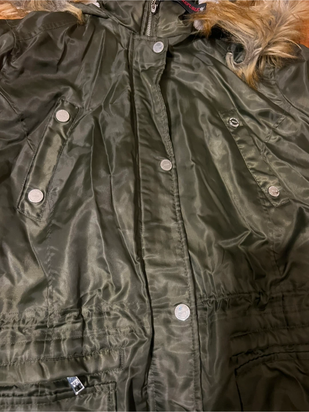 Urban Republic Green Parka with Fur Hood - photo 3
