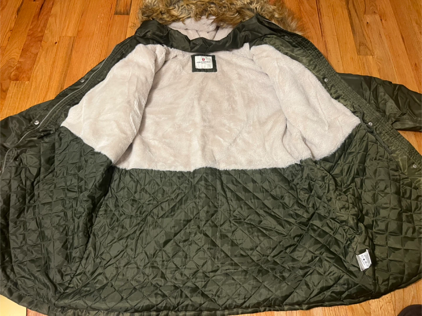 Urban Republic Green Parka with Fur Hood - photo 4