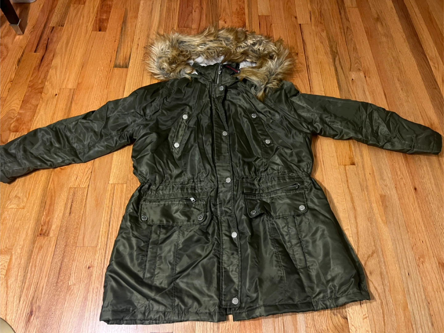 Urban Republic Green Parka with Fur Hood