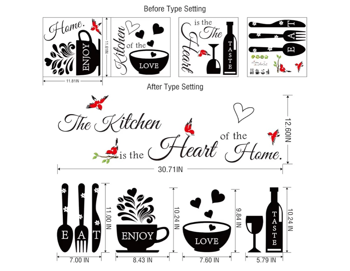 Kitchen Wall Decal Set