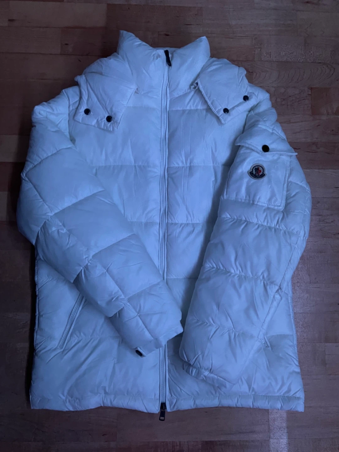 Moncler White Puffer Jacket
