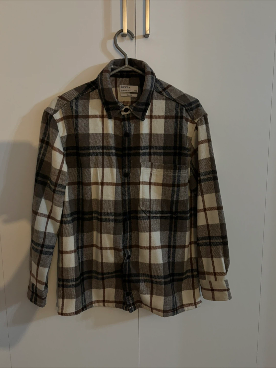 Bershka Relaxed Fit Plaid Flannel Shirt - XS - photo 2