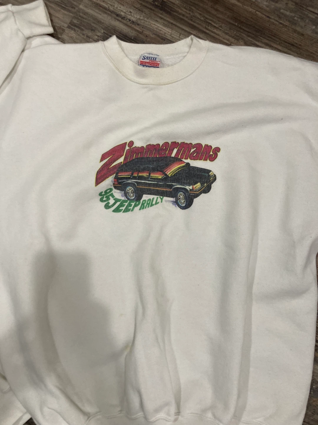 2 Vintage 94 & 95 Zimmerman's Jeep Rally Sweatshirt size X-Large - photo 3