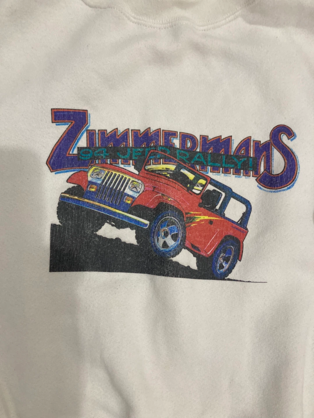 2 Vintage 94 & 95 Zimmerman's Jeep Rally Sweatshirt size X-Large - photo 4