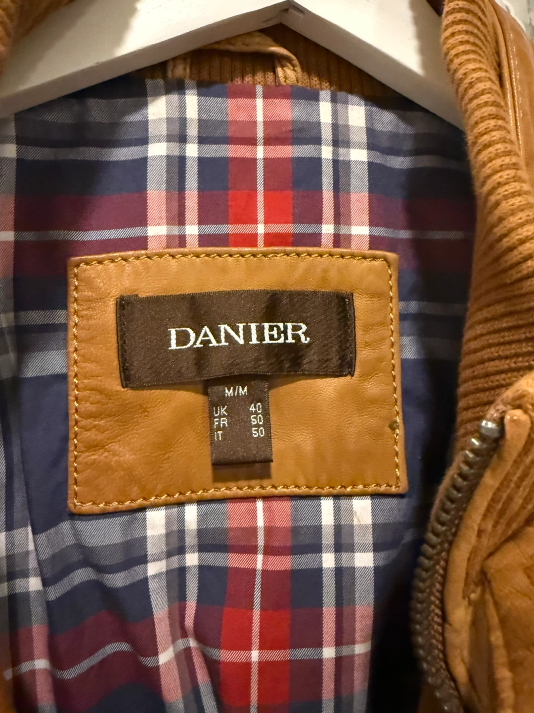 Danier Brown Leather Bomber Jacket M/M