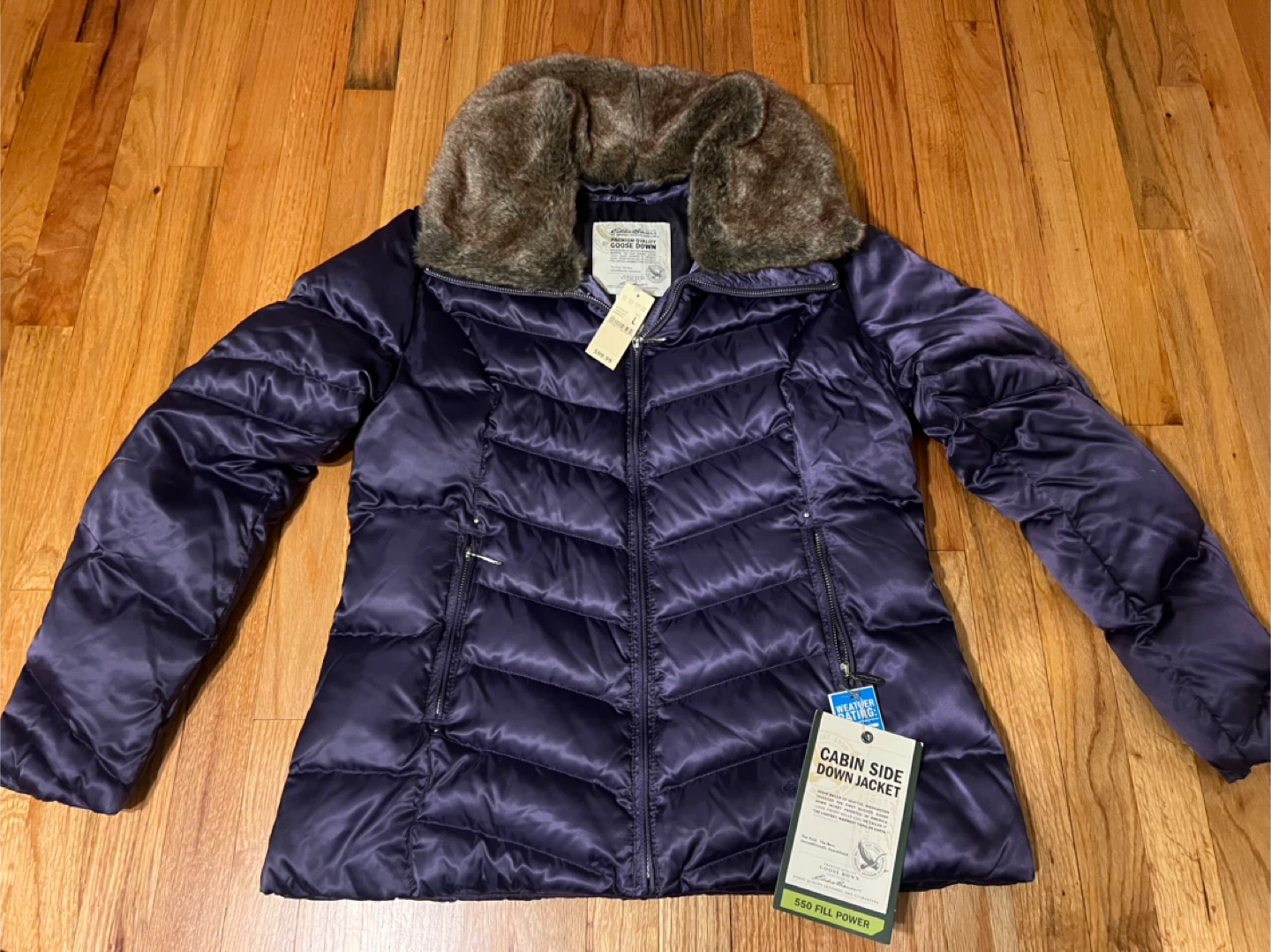 Eddie Bauer Women's Cabin Side Down Jacket - Purple - Large