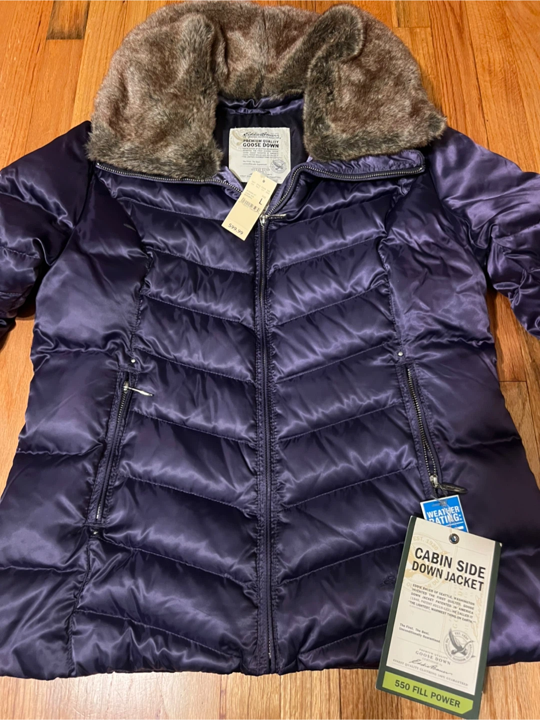 Eddie Bauer Women's Cabin Side Down Jacket - Purple - Large - photo 2