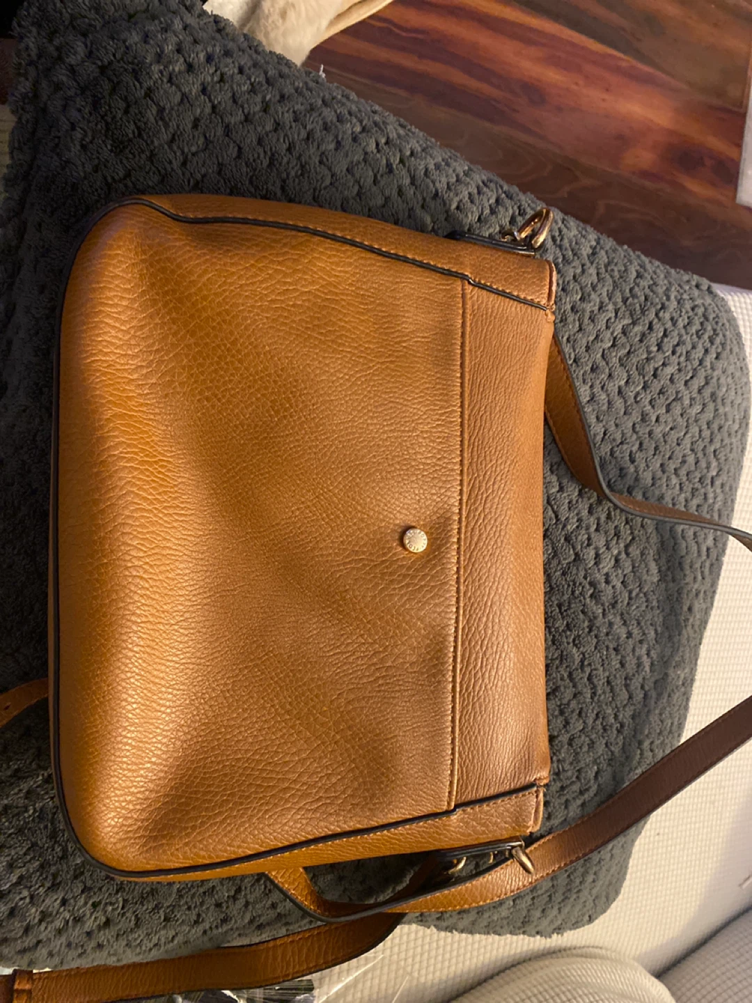 Poppy & Peonies Brown Leather Crossbody Bag - photo 4