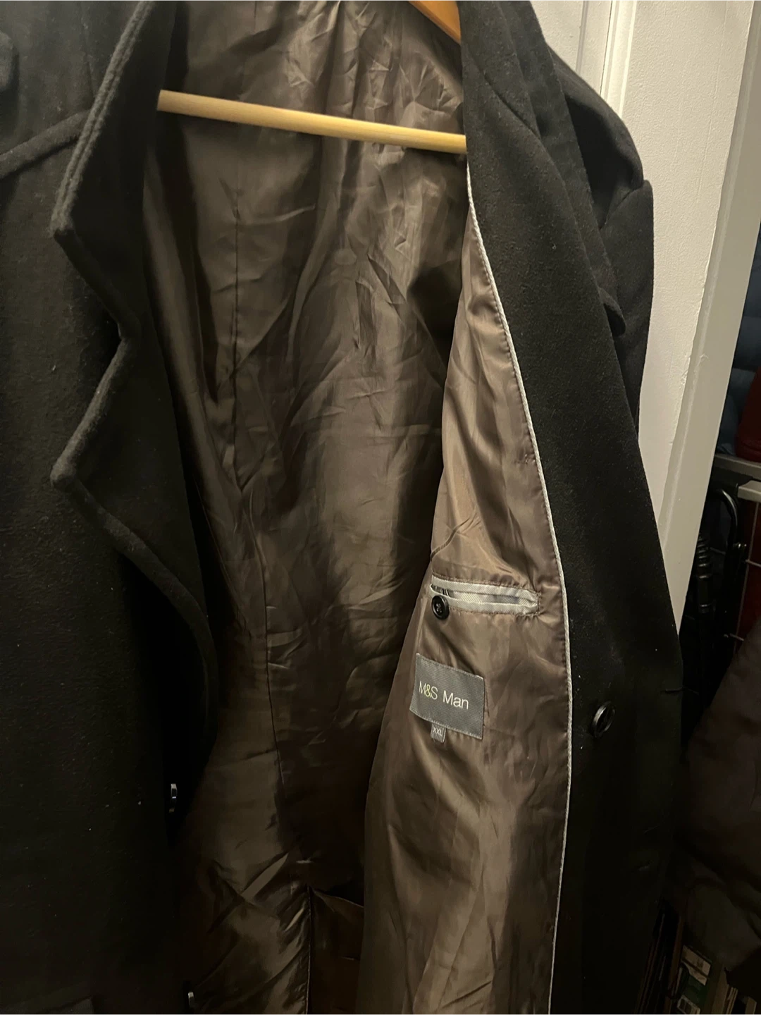 M&S Man Black Wool Blend Coat - photo 2