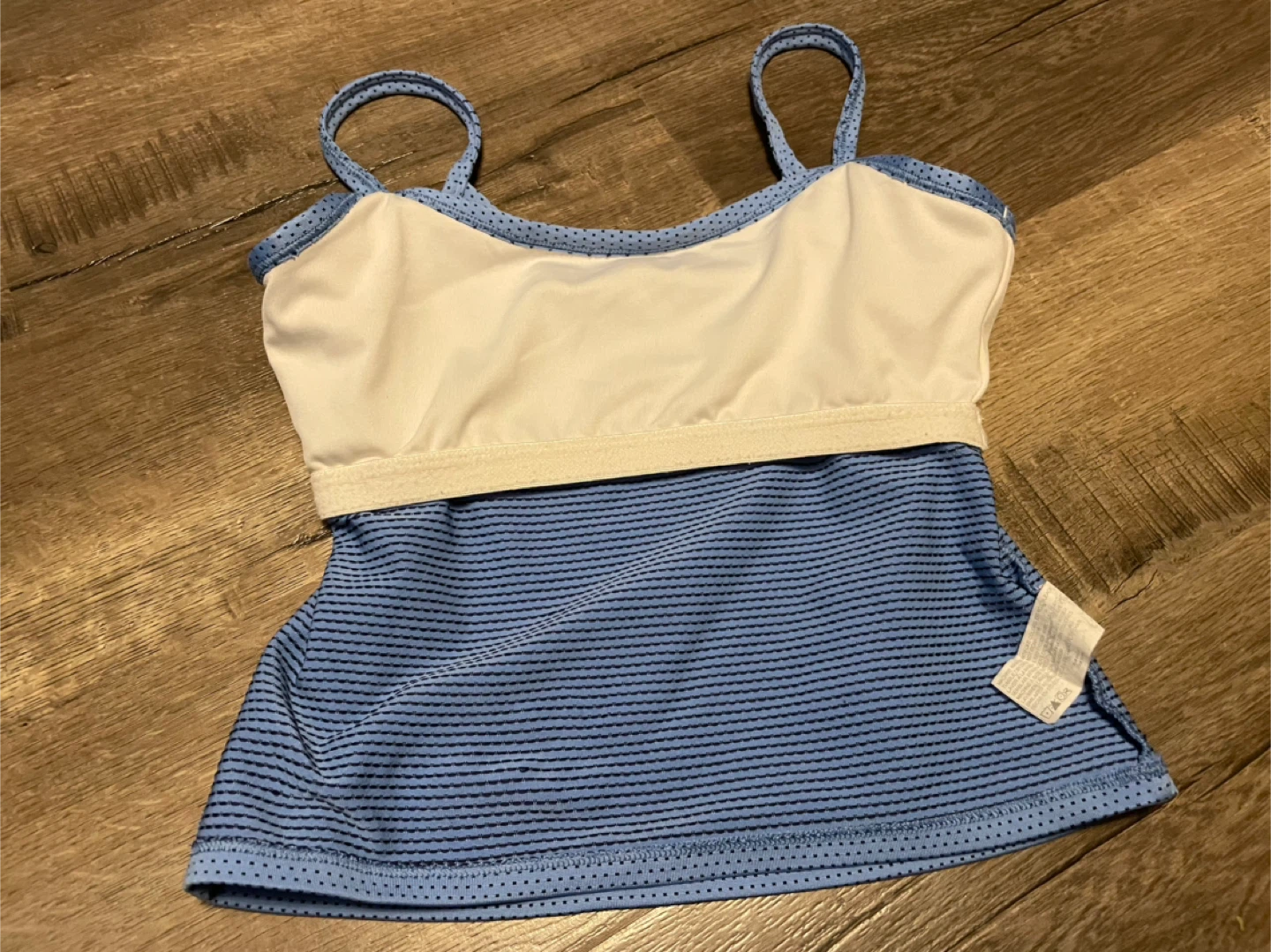 Blue Dotted Athletic Tank Top - photo 2