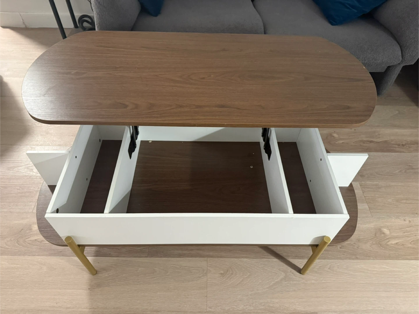 Lift Top Coffee Table with Storage - photo 2