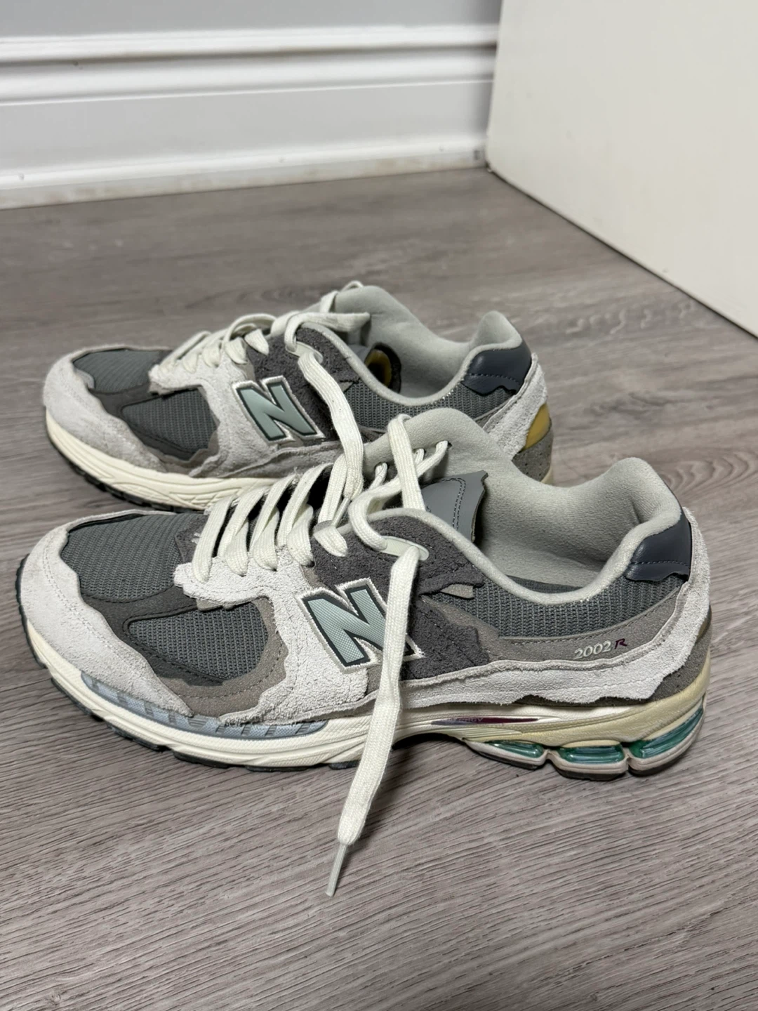 New Balance 2002R Grey Suede & Mesh Sneakers