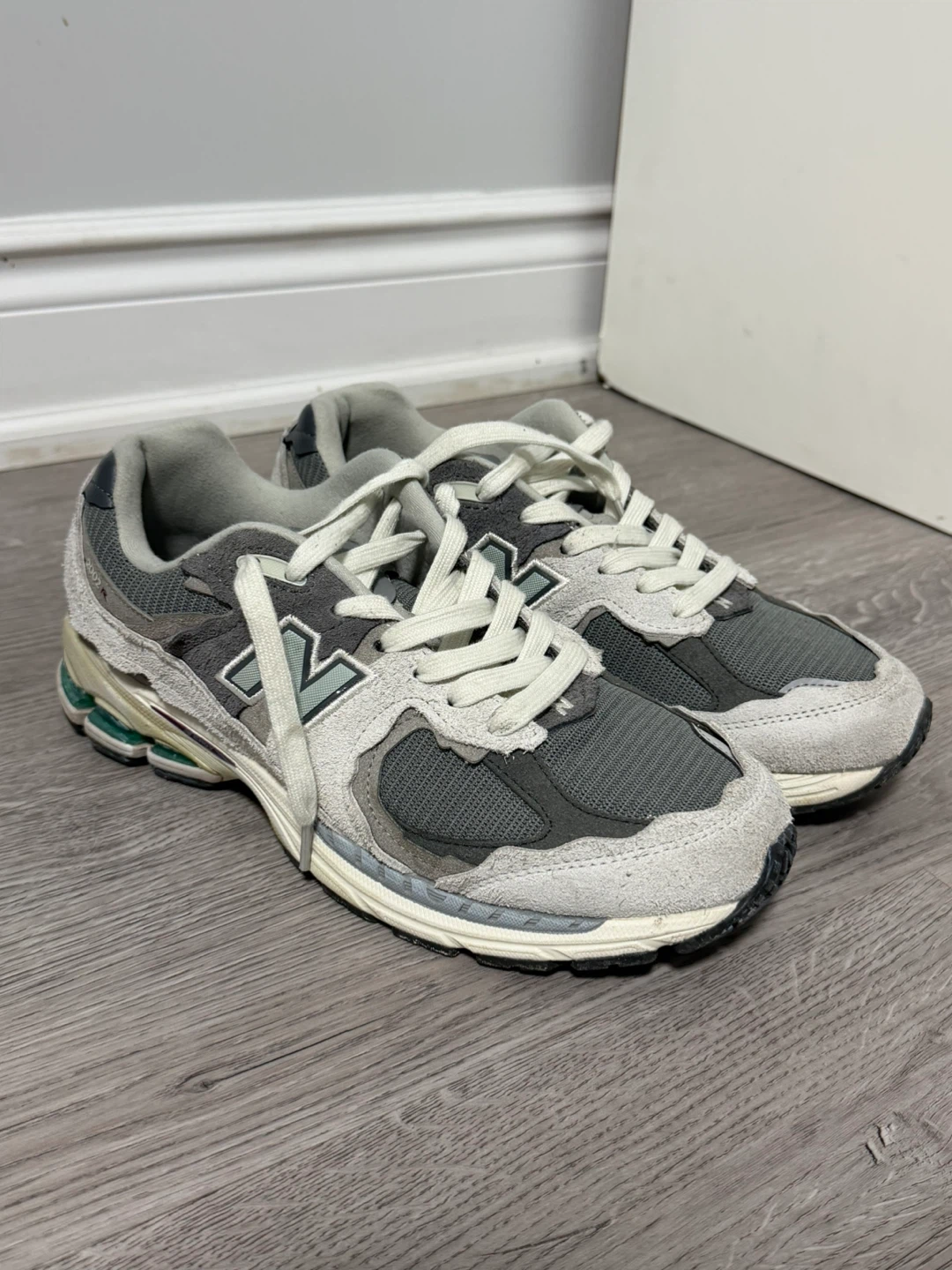 New Balance 2002R Grey Suede & Mesh Sneakers - photo 2