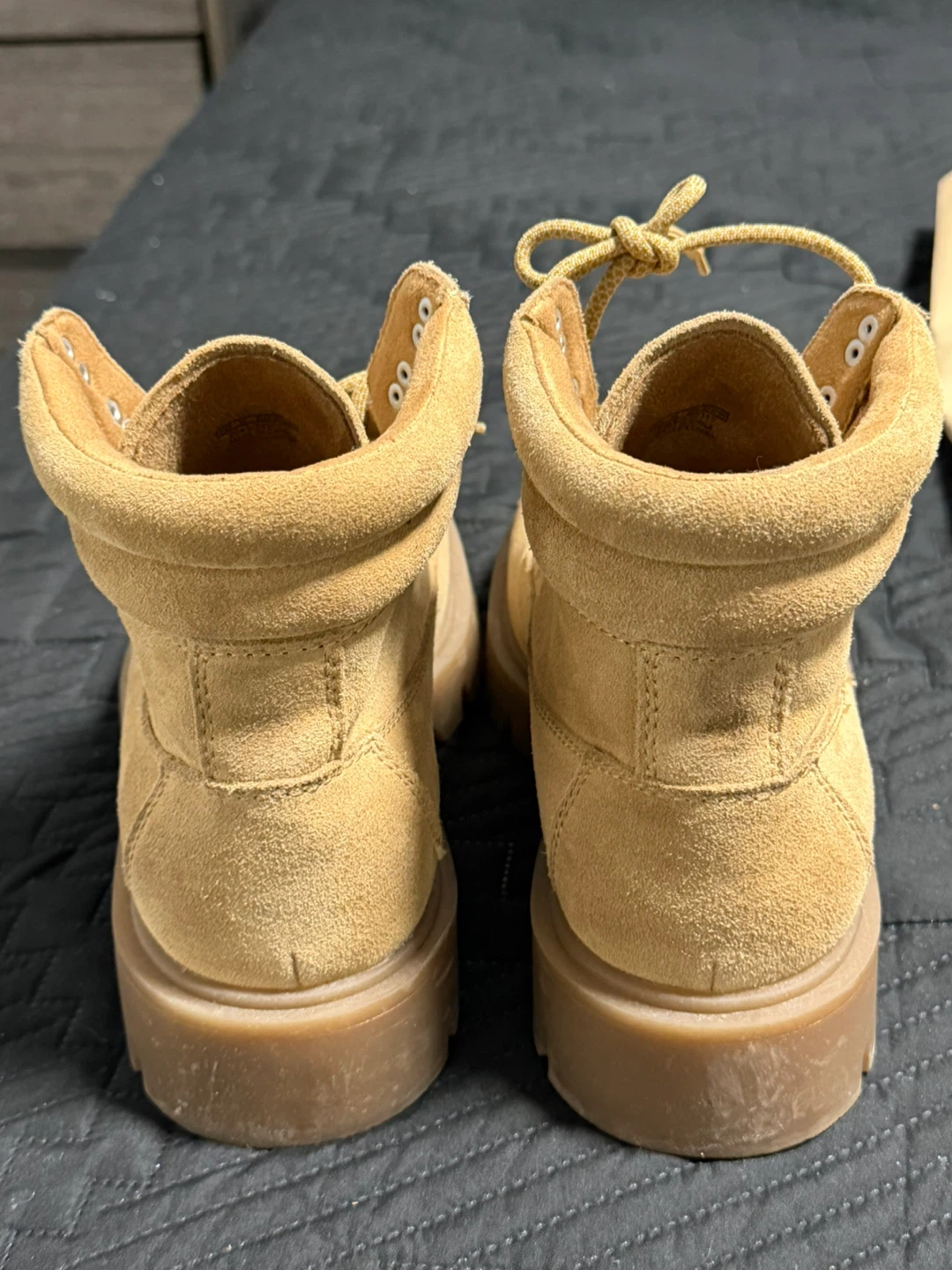 Zara Tan Suede Lace-Up Ankle Boots - photo 3