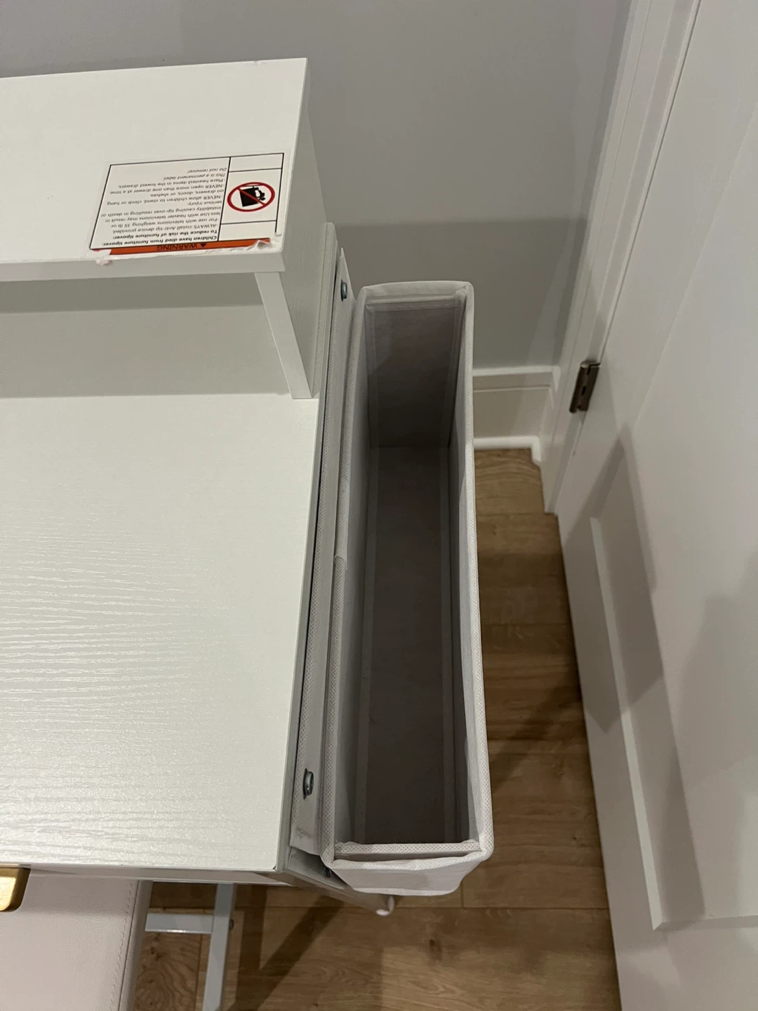 White Vanity Desk with Stool and LED Lights - photo 5