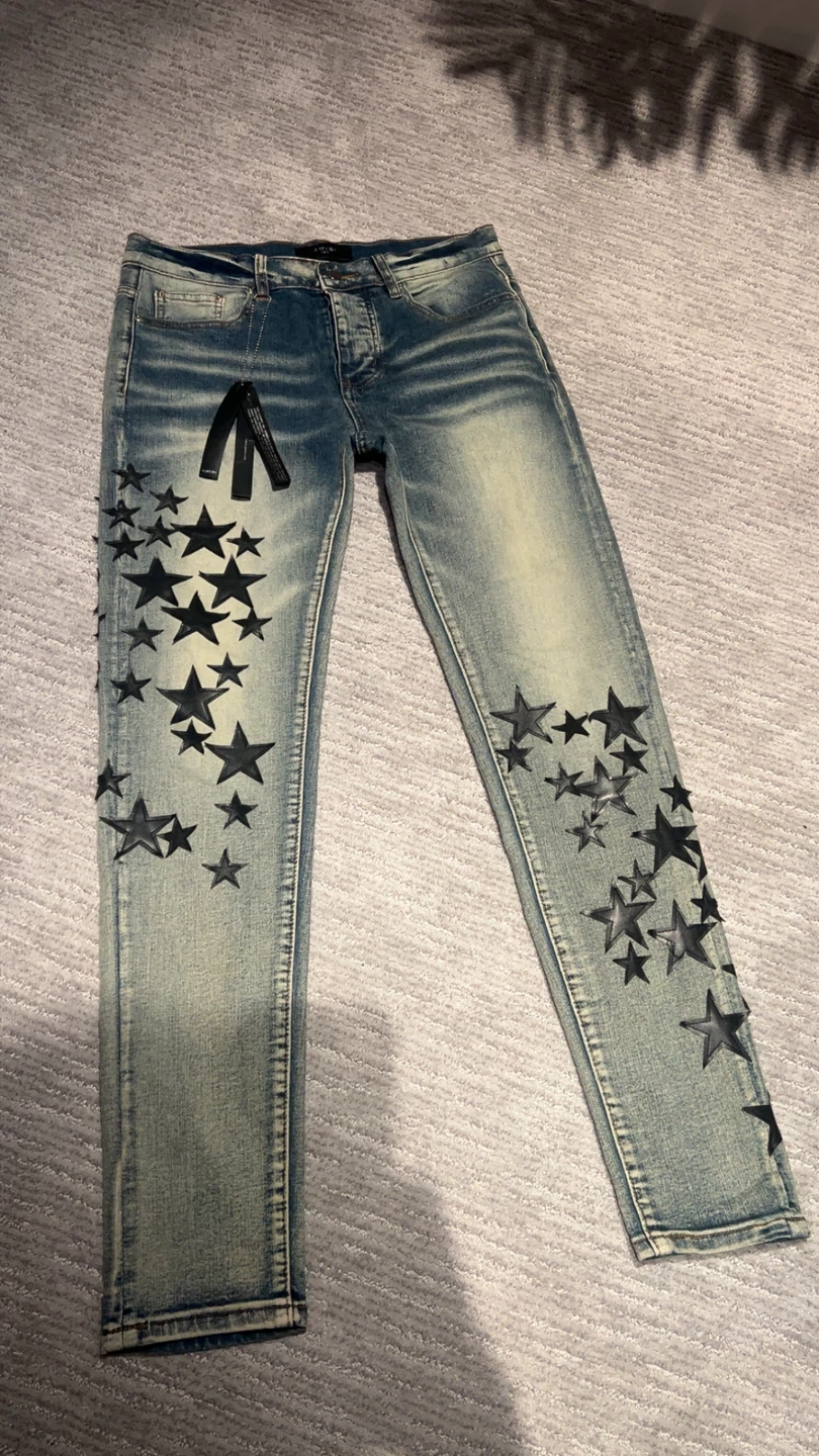 AMIRI Star Embellished Distressed Jeans - photo 2