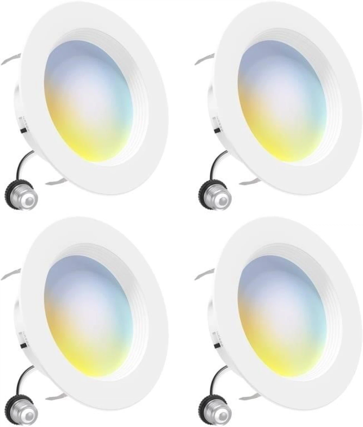 4x Smart RGBW LED Recessed Lights