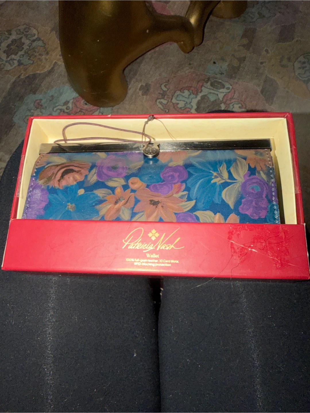 Patricia Nash Clutch - Floral Print Leather