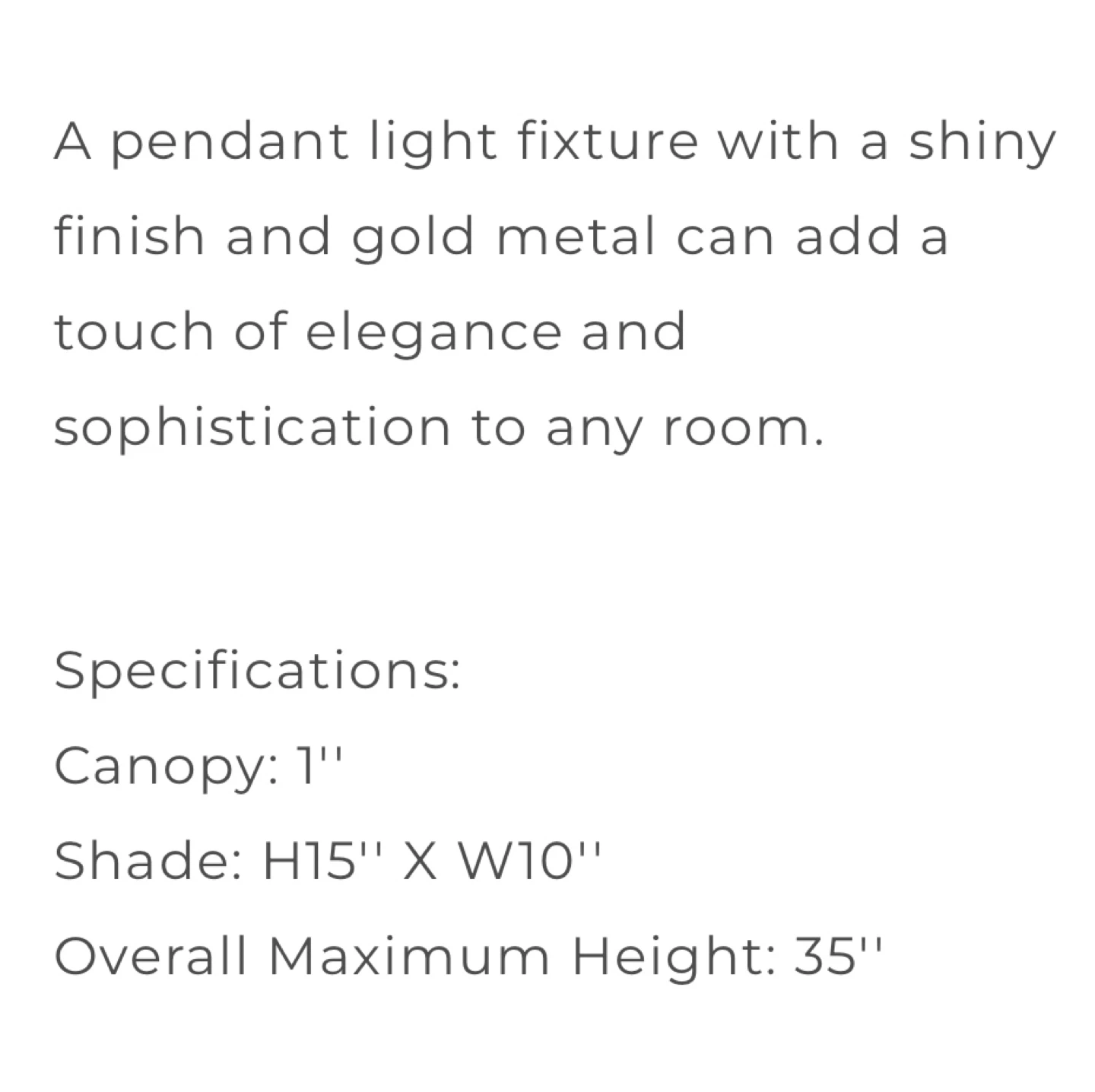 DECORISTRA Gold Pendant Light Fixture - photo 4