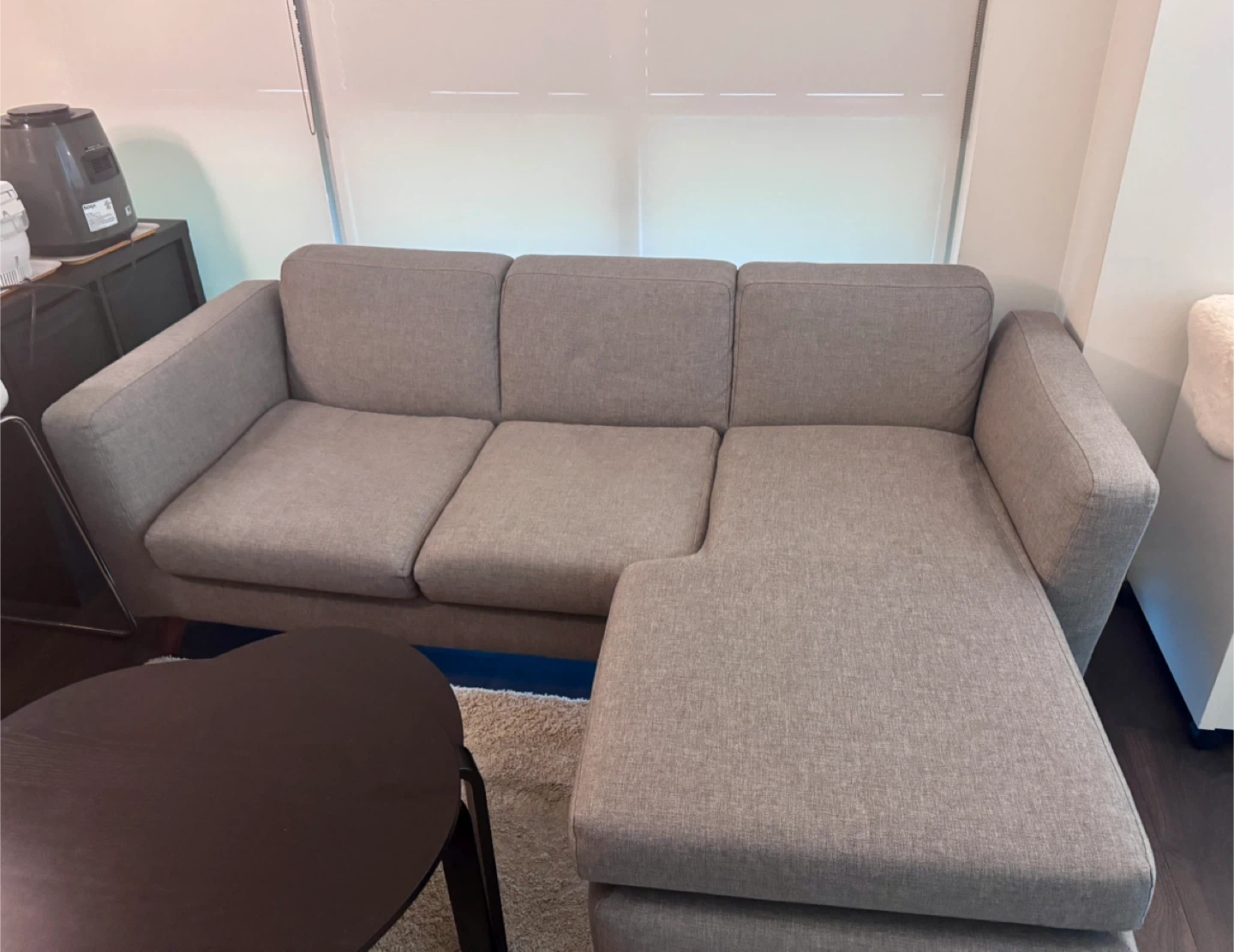 Structube Grey Sectional Sofa with chase