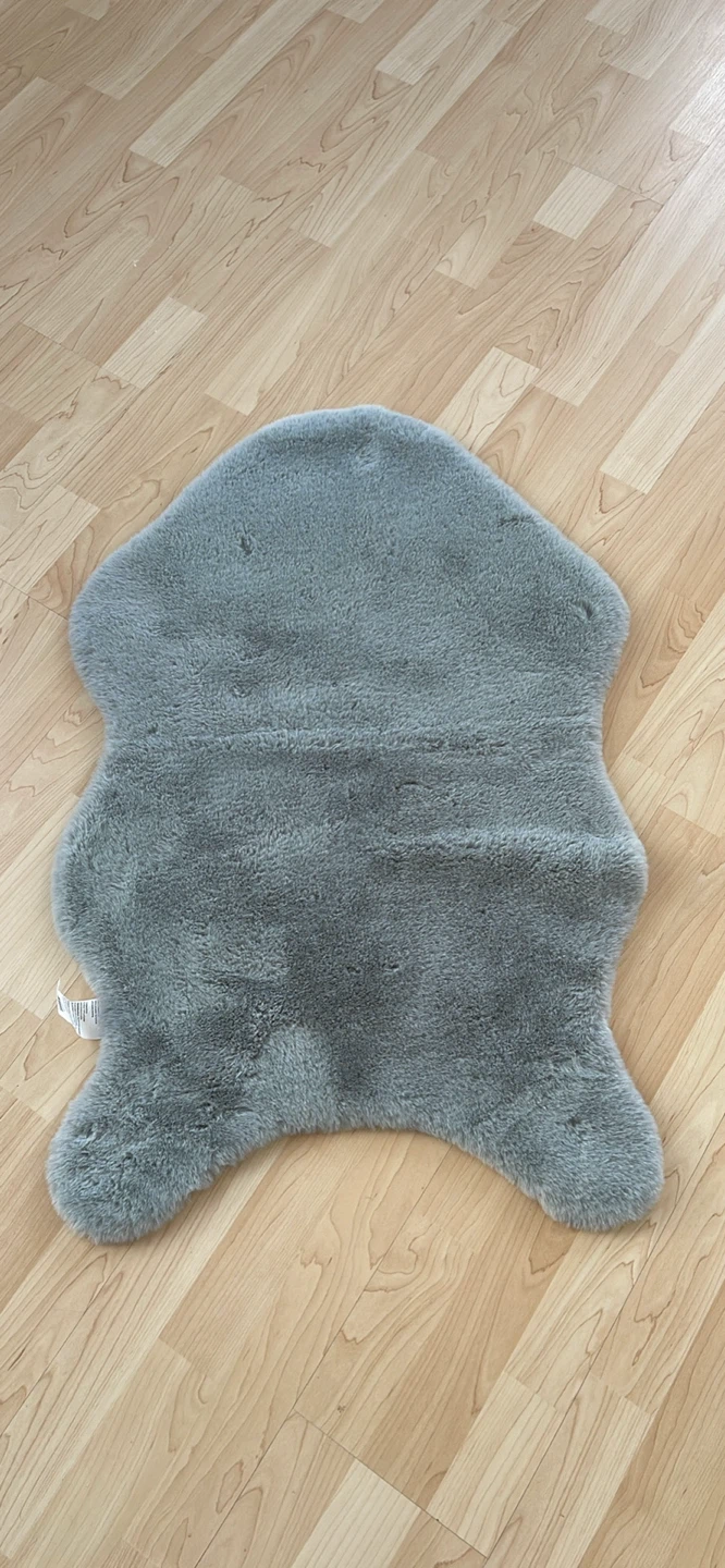 Grey Faux Sheepskin Rug