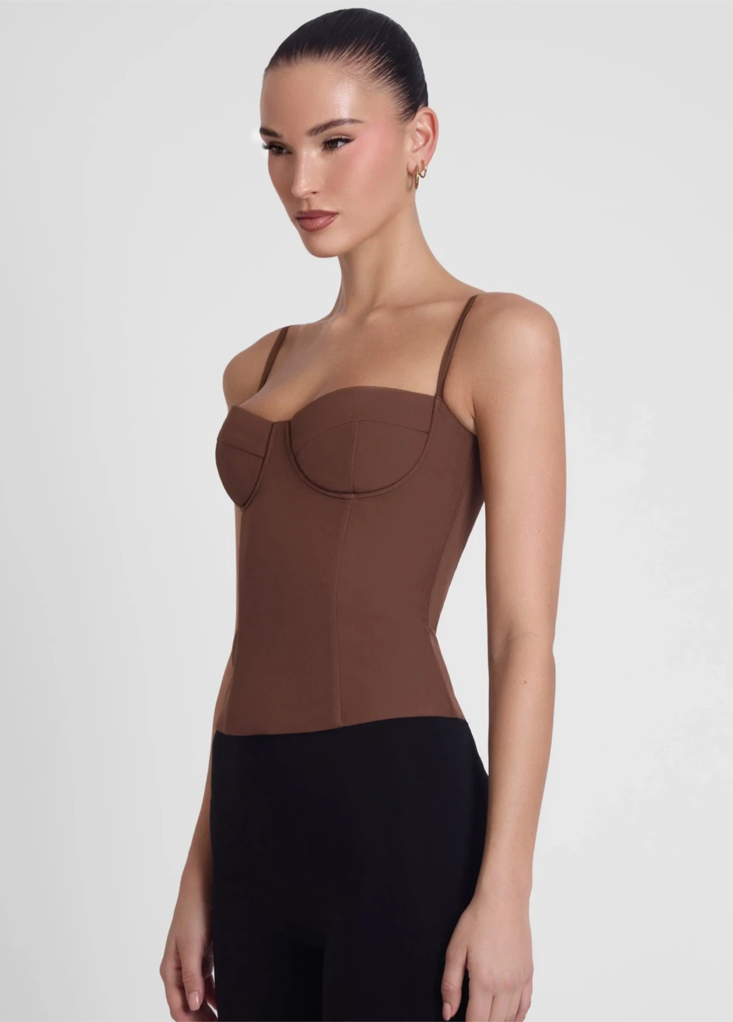 Leau Clothing Bali Bustier Corset Top - Brown, US M - photo 3