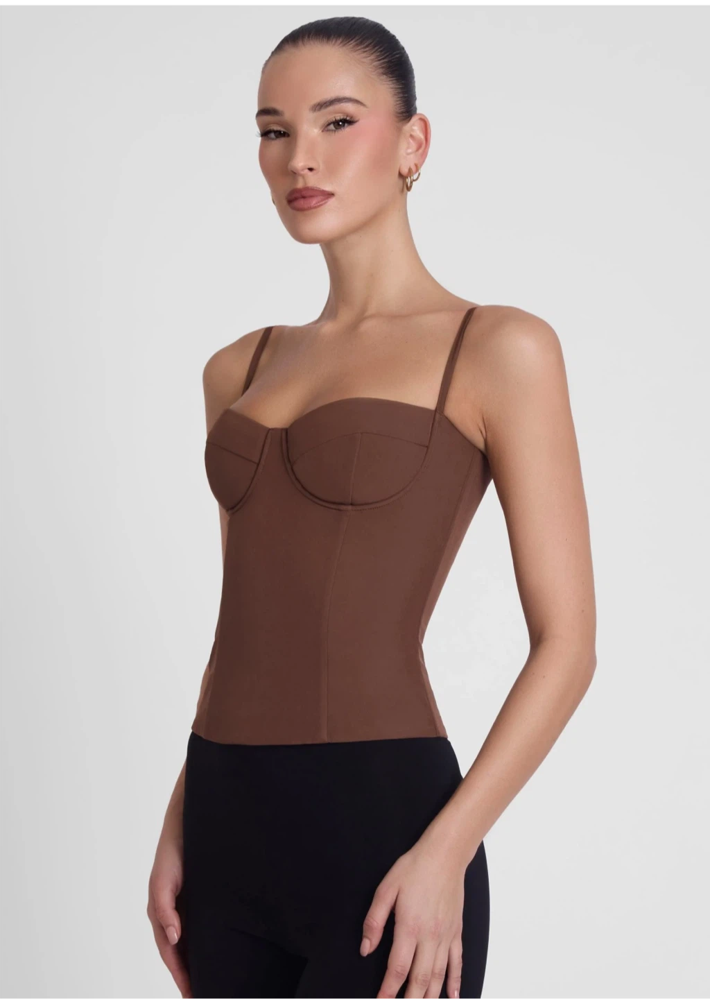Leau Clothing Bali Bustier Corset Top - Brown, US M - photo 2