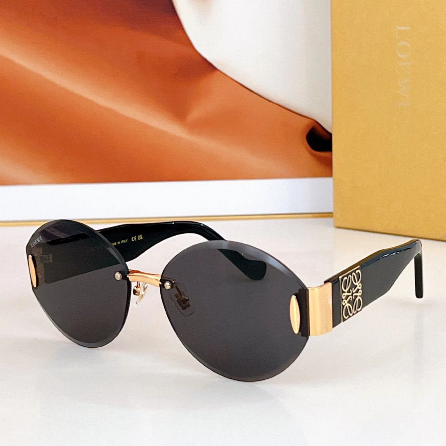 Celine Gold Diamond Shape Sunglasses