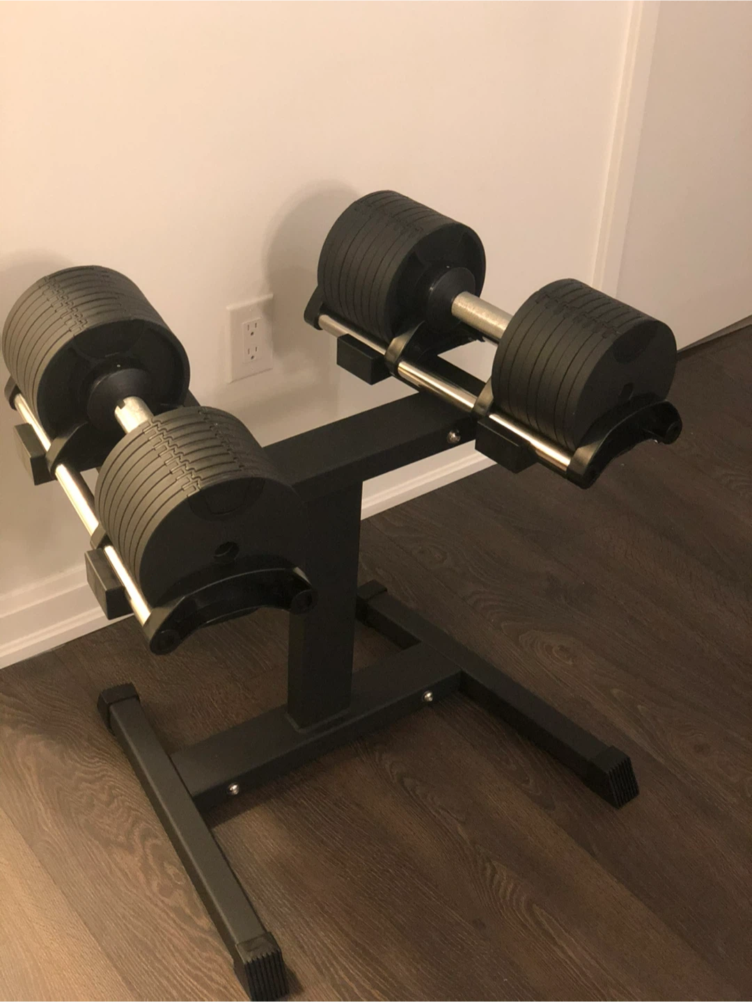 Adjustable dumbbell set with stand and bench - photo 2