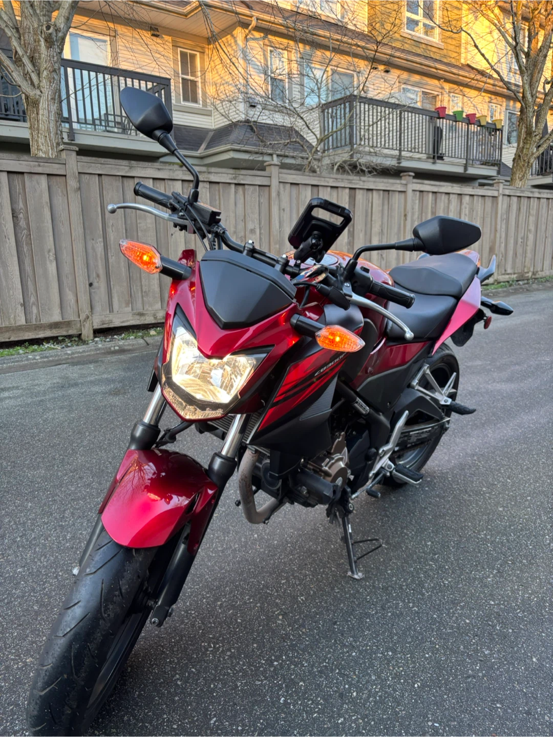 Red Honda CB300F Motorcycle