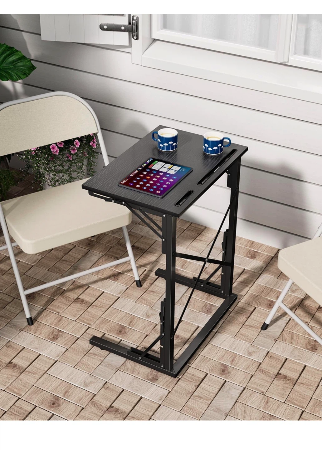 Black Foldable Office Table - photo 2
