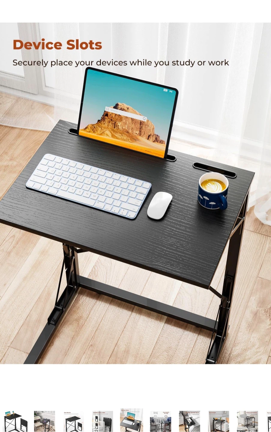 Black Foldable Office Table - photo 5