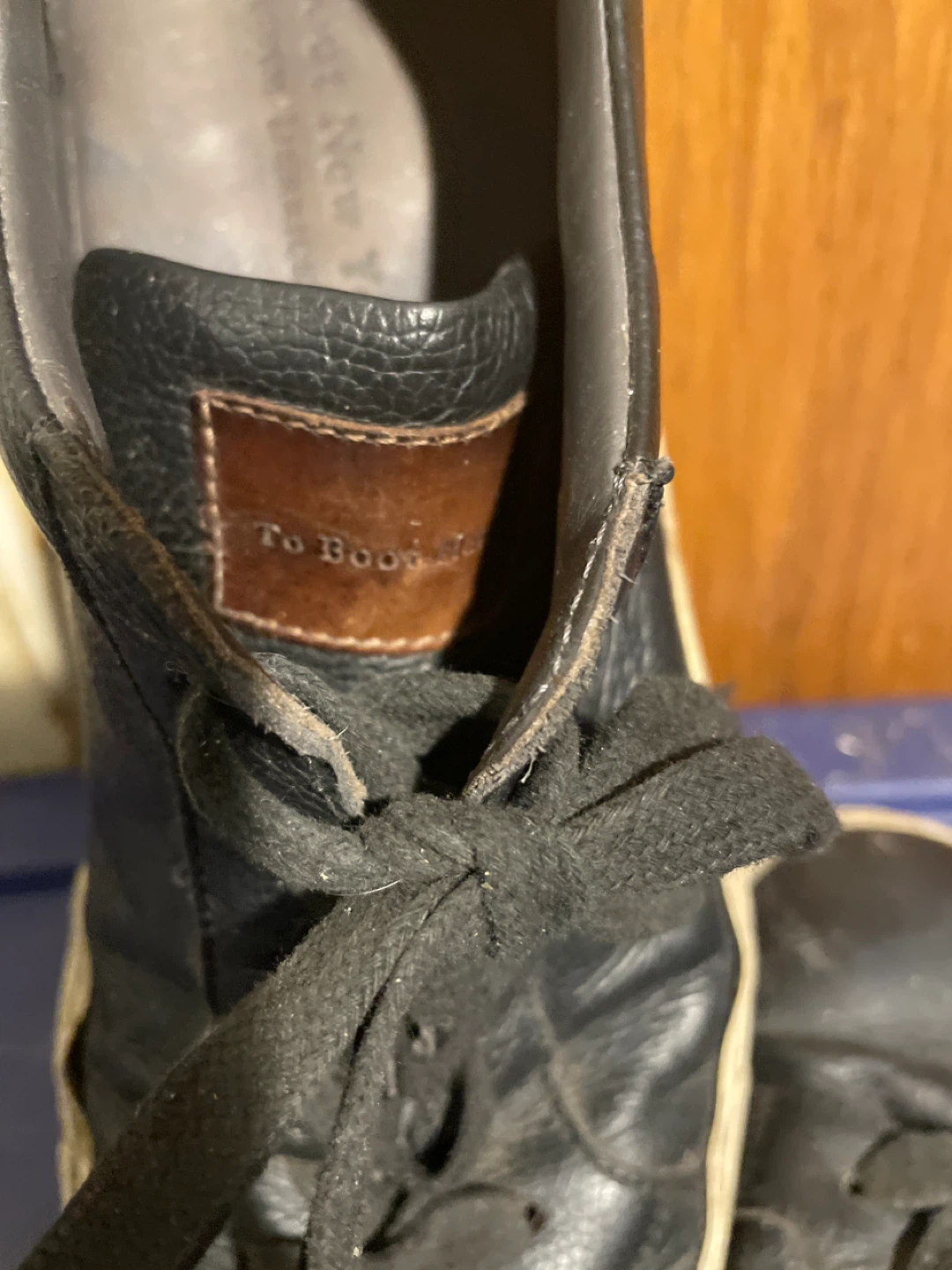 To Boot New York Adam Derrick Black Leather Sneakers Size 10 - photo 3