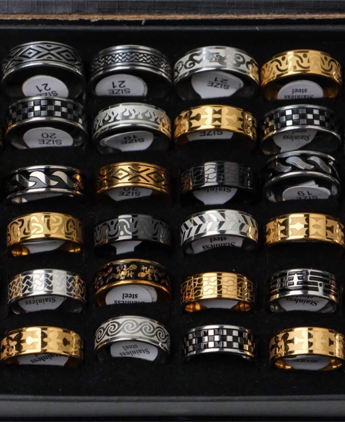 1pc- Stainless Steel Mens Rings Set - photo 3