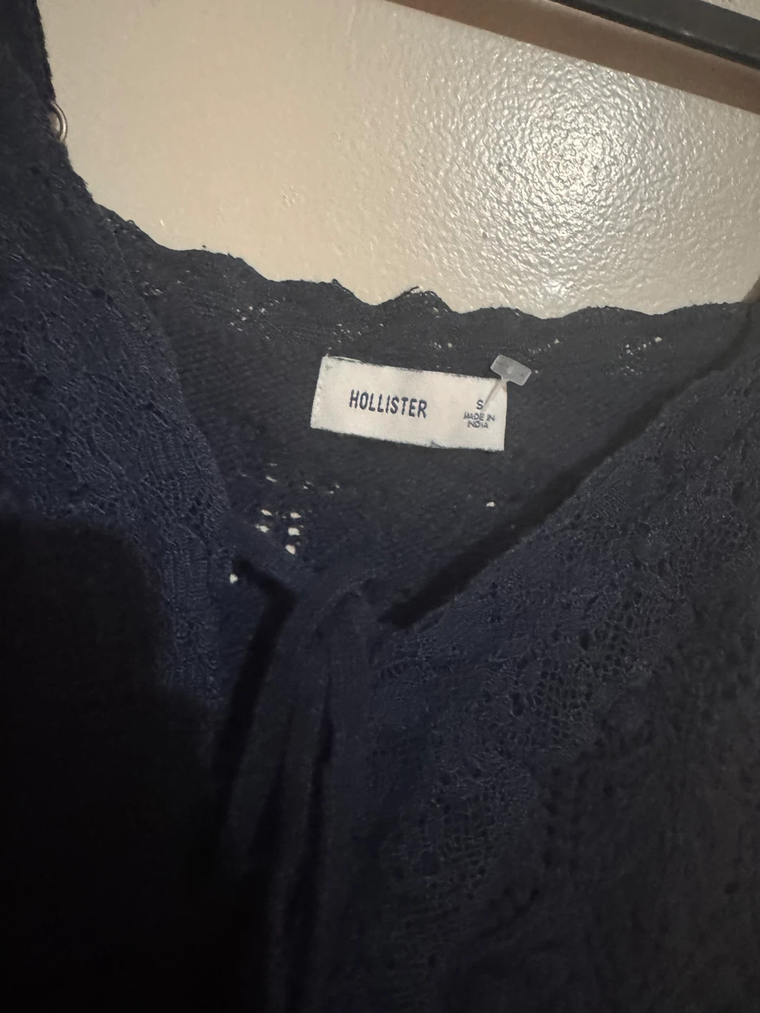 Hollister Navy Lace-Up Cropped Tank Top - photo 3