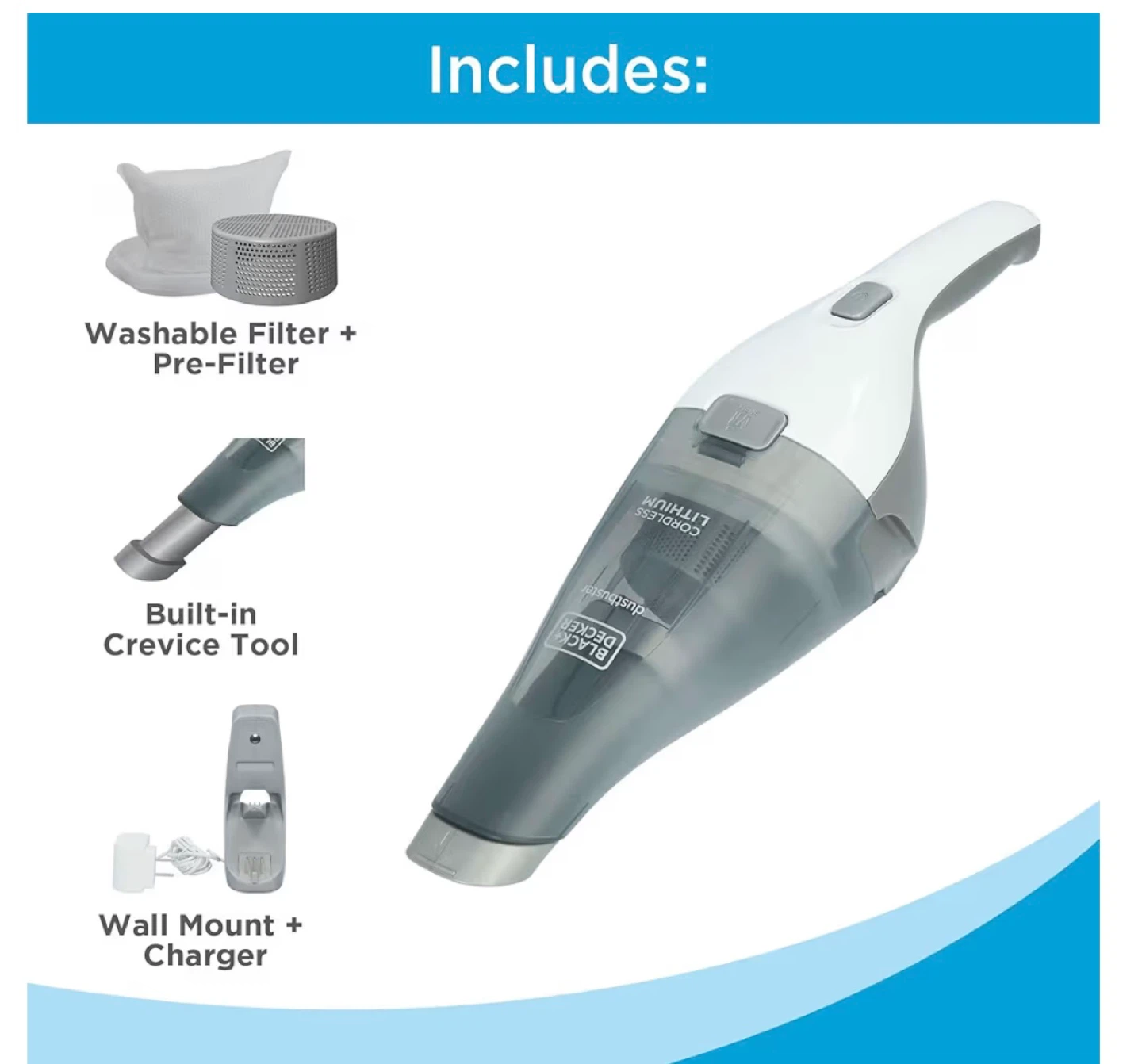 BLACK+DECKER Cordless Lithium Hand Vacuum - photo 2