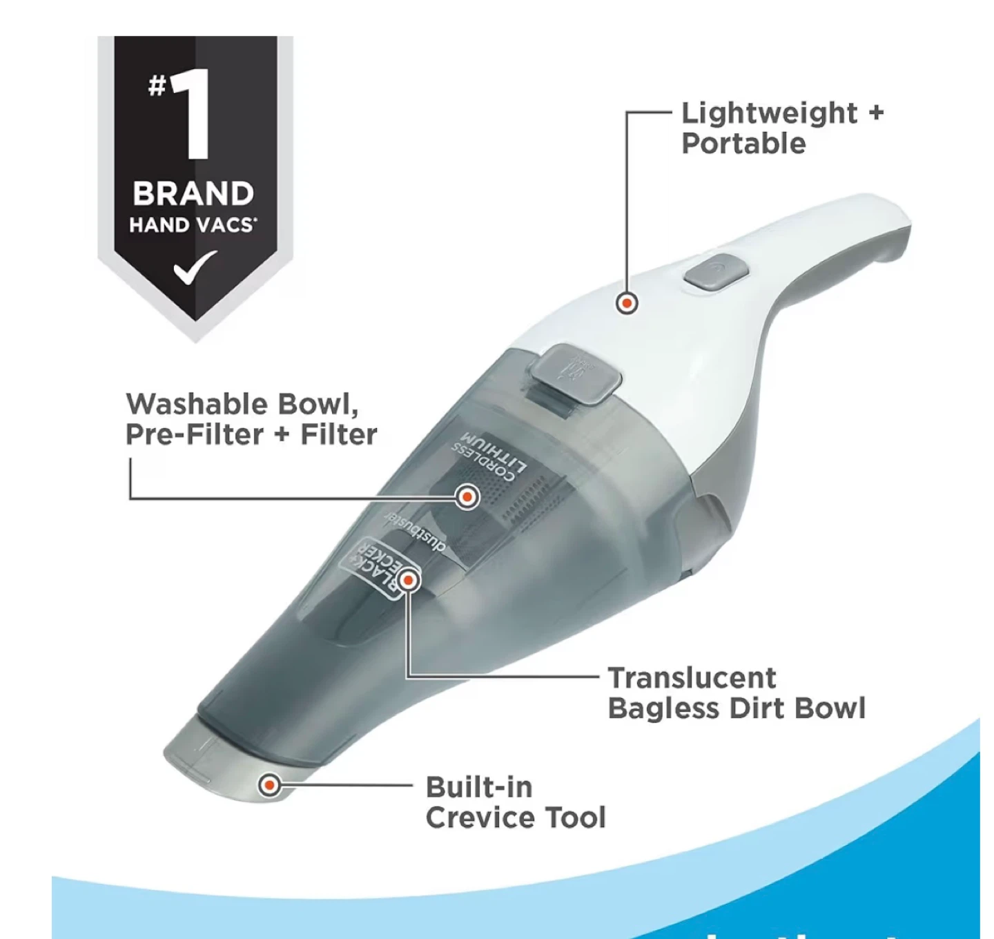 BLACK+DECKER Cordless Lithium Hand Vacuum - photo 3