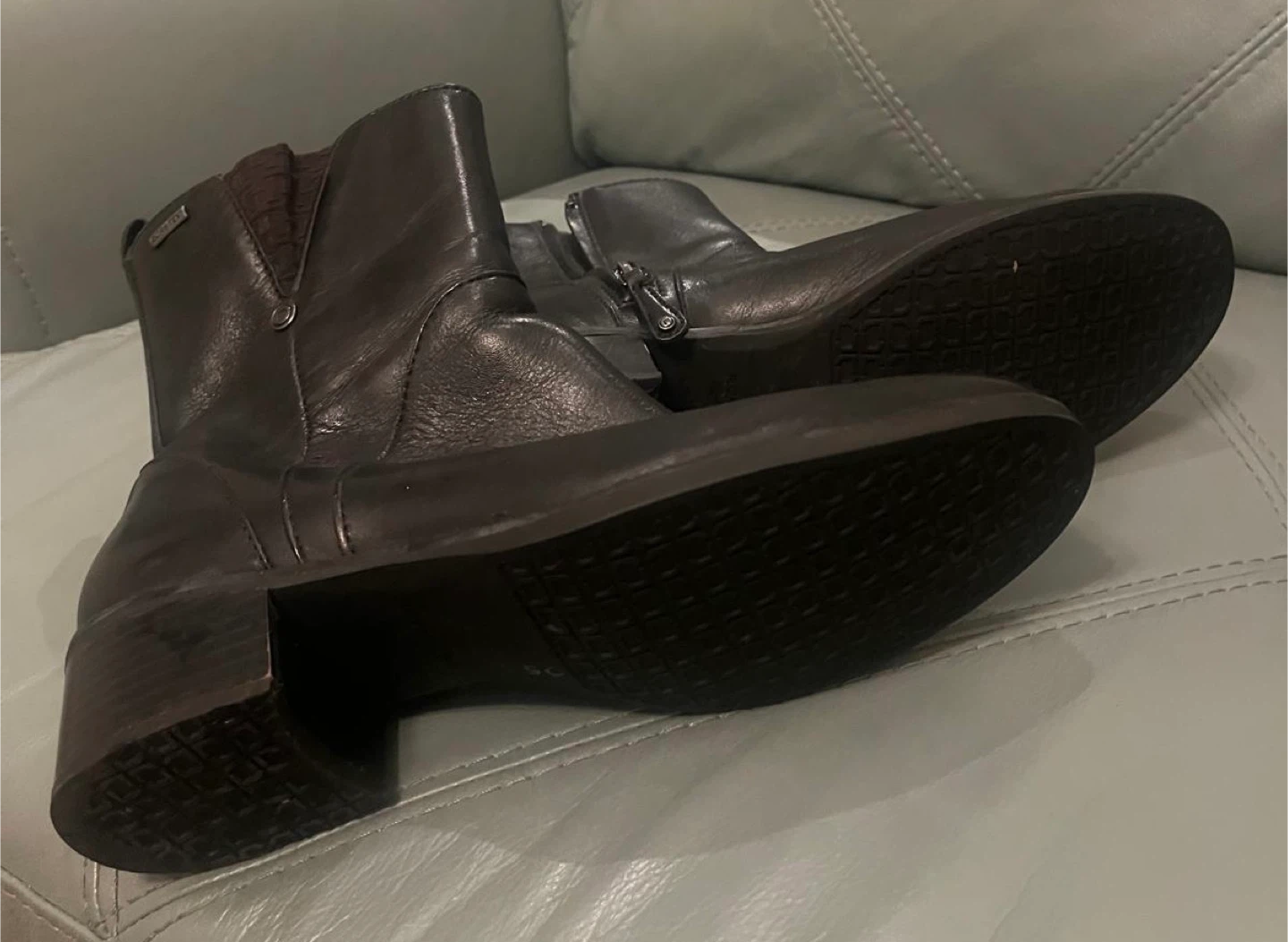 Women's Black Leather Ankle Boots