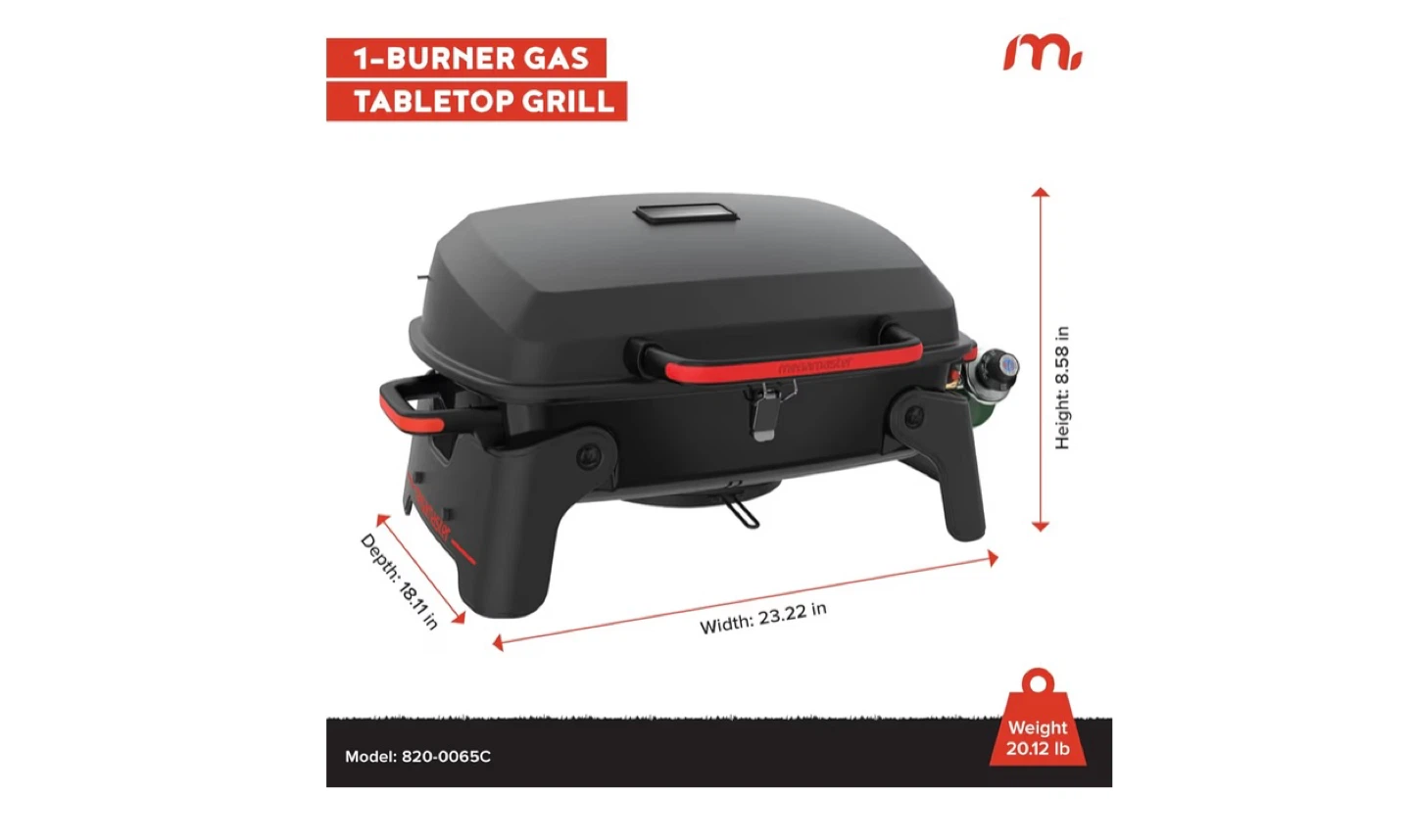 Megamaster 820-0065C Propane Gas Grill, Red + Black - photo 4
