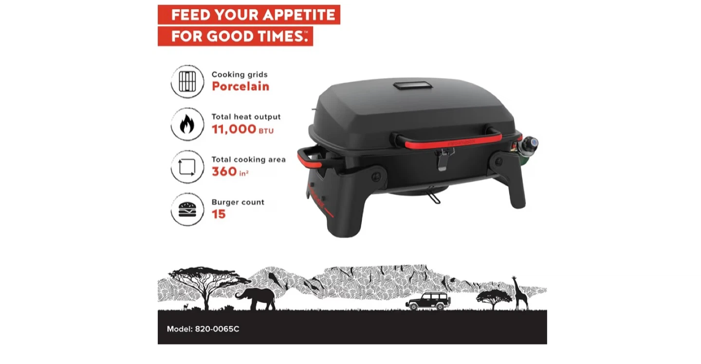 Megamaster 820-0065C Propane Gas Grill, Red + Black - photo 3