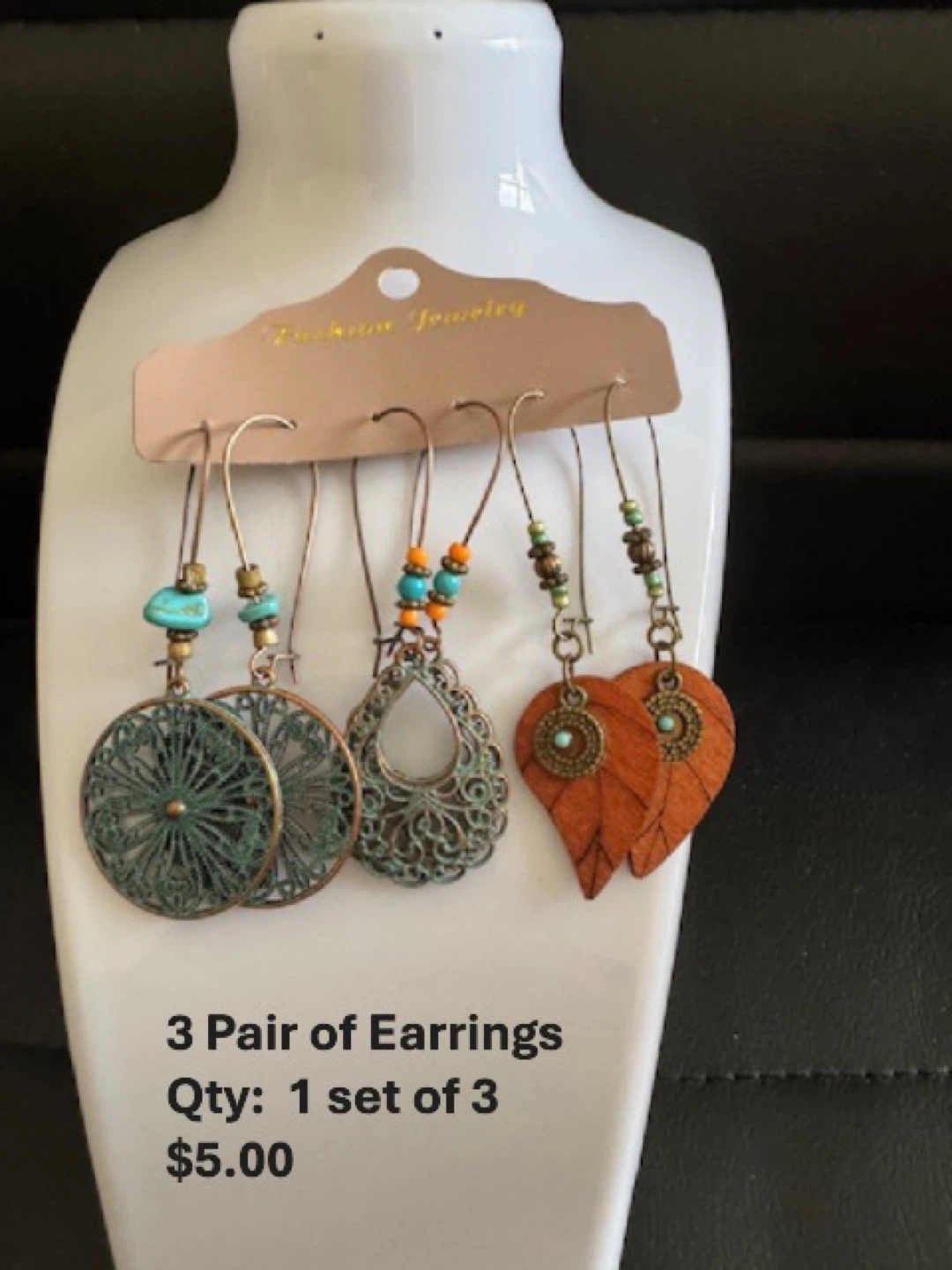Set of 3 Fashion Jewelry Earrings - photo 2