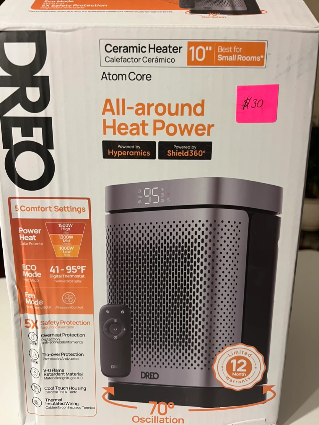 Dreo Atom Core Ceramic Heater - photo 4