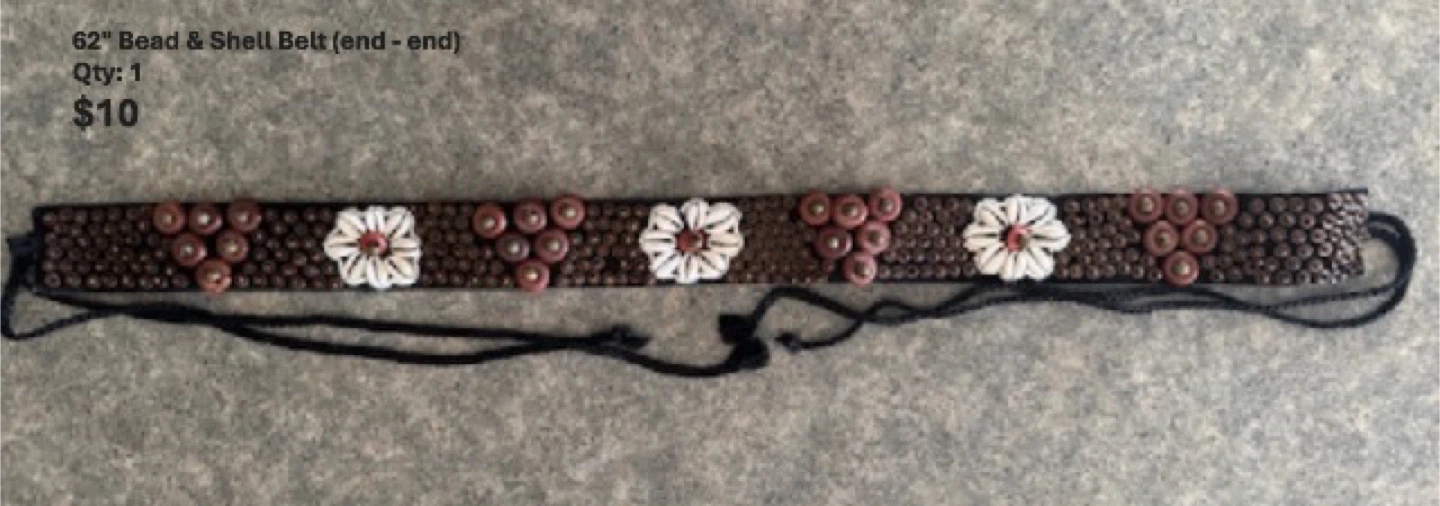 Beaded and Shell Belt