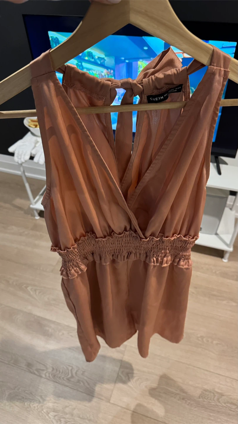 SHEIN sleeveless peach romper