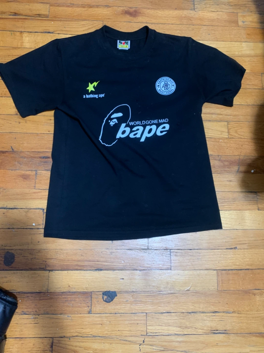 BAPE "WORLD GONE MAD" T-Shirt Black
