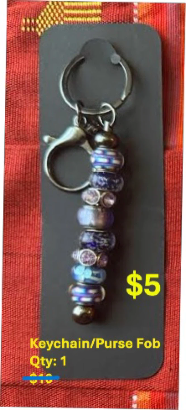 Beaded Keychain/Purse Fob - photo 4