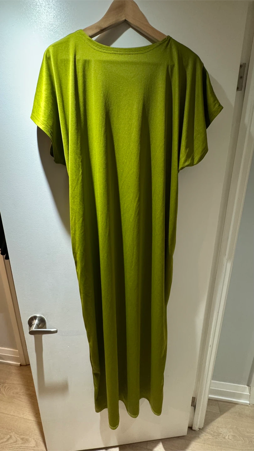 Green Embroidered Kaftan Dress - photo 2